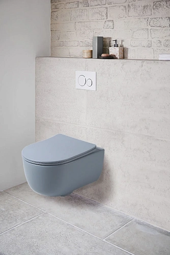 Унитаз подвесной Vincea Evo VT1-34SMO безободковый, цвет океан матовый, ультратонкое soft-close сиде Унитаз подвесной Vincea Evo VT1-34SMO безободковый, цвет океан матовый, ультратонкое soft-close сиде