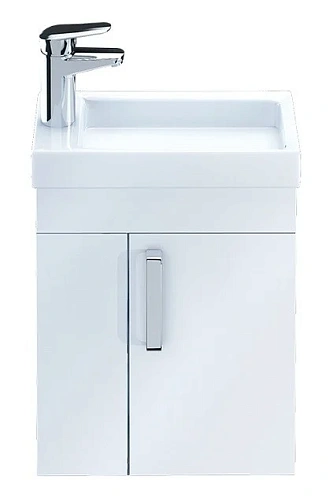 Тумба с раковиной IDDIS Torr 40 подвесная белая полки слева (TOR40W1i95K) Тумба с раковиной IDDIS Torr 40 подвесная белая полки слева (TOR40W1i95K)