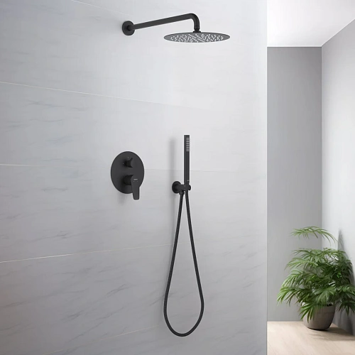 Душевая система Aquatek БЕТТА AQ1172MB Черный матовый Душевая система Aquatek БЕТТА AQ1172MB Черный матовый