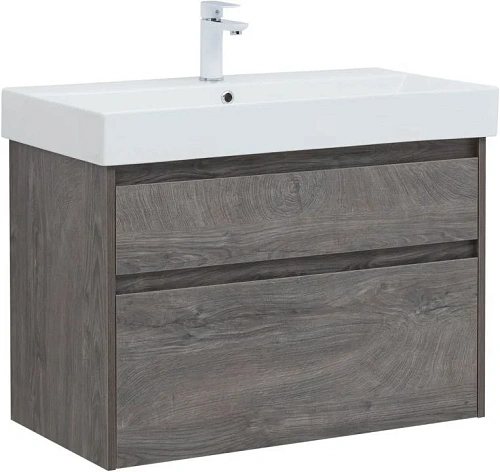 Тумба под раковину Aquanet Nova Lite 85 дуб рошелье, 2 ящика 00249937 Тумба под раковину Aquanet Nova Lite 85 дуб рошелье, 2 ящика 00249937