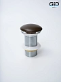 Донный клапан Gid без перелива Br100 74406K коричневый матовый 7x7x10 Донный клапан Gid без перелива Br100 74406K коричневый матовый 7x7x10