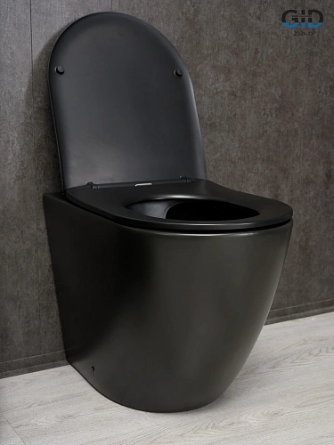 Унитаз приставной Gid TRS-269BM 62214Y черный матовый 56x36.5x42 с крышкой микролифт Унитаз приставной Gid TRS-269BM 62214Y черный матовый 56x36.5x42 с крышкой микролифт