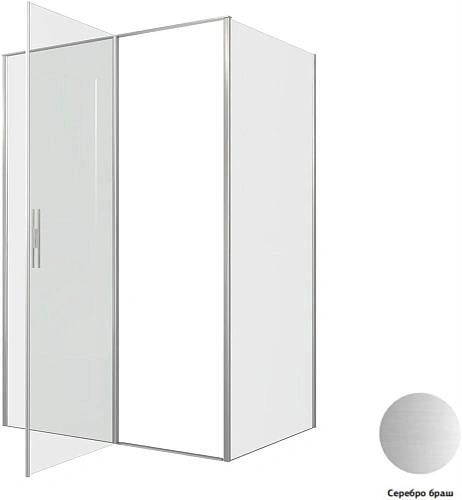 Душевой уголок Allen Brau Priority 140x100 3.31035.BA + 3.31047.BA серебро браш Душевой уголок Allen Brau Priority 140x100 3.31035.BA + 3.31047.BA серебро браш