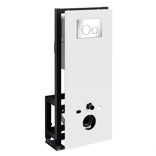 Инсталляция для унитаза WasserKRAFT Glan 66TLT.010.ME.WH.CH02 с клавишей смыва хром Инсталляция для унитаза WasserKRAFT Glan 66TLT.010.ME.WH.CH02 с клавишей смыва хром