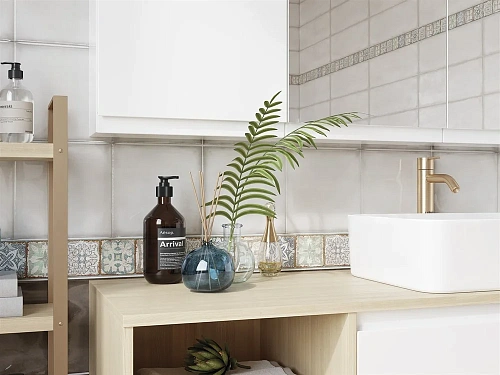 Бордюр Cersanit Majolica многоцветный 8x59,8 MA1J452 Бордюр Cersanit Majolica многоцветный 8x59,8 MA1J452