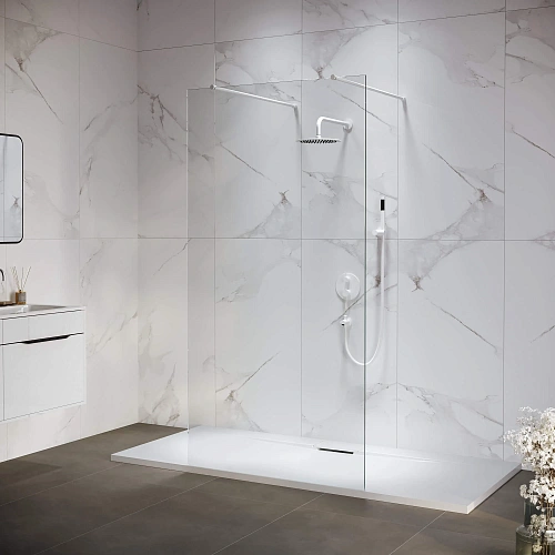 Душевая перегородка RGW Walk In WA-016W 1000 мм 35101610-15 белый, Easy Clean Душевая перегородка RGW Walk In WA-016W 1000 мм 35101610-15 белый, Easy Clean