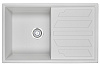 Картинка анонса товара «кухонная мойка granula 8002, арктик (белый), кварц 790х500»