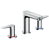 Картинка анонса товара «смеситель для раковины hansgrohe talis e, на 3 отверстия, со сливным гарнитуром 71733000, хром»