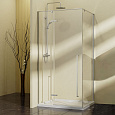Детальная картинка товара «душевой уголок vincea slim-n vsr-5sn9090cl, 900x900, хром, стекло прозрачное»