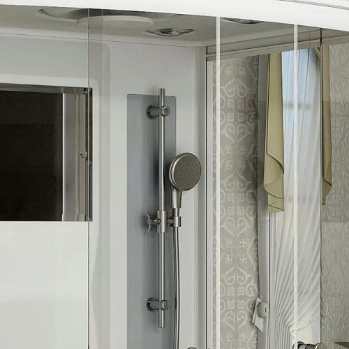 Душевая кабина Radomir Диана 108х139 1-05-1-0-0-0651 высокий поддон с каркасом, слив-перелив, функция Пар, FM-приемник, освещение, вентиляция, профиль белый Душевая кабина Radomir Диана 108х139 1-05-1-0-0-0651 высокий поддон с каркасом, слив-перелив, функция Пар, FM-приемник, освещение, вентиляция, профиль белый