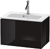 Тумба под раковину Duravit L-Cube LC615604040 подвесная 62 см черный глянцевый