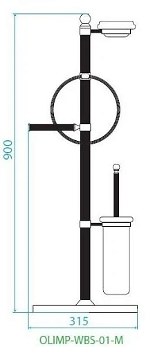 Стойка аксессуаров CEZARES OLIMP-WBS бронза-металл OLIMP-WBS-02-M Стойка аксессуаров CEZARES OLIMP-WBS бронза-металл OLIMP-WBS-02-M