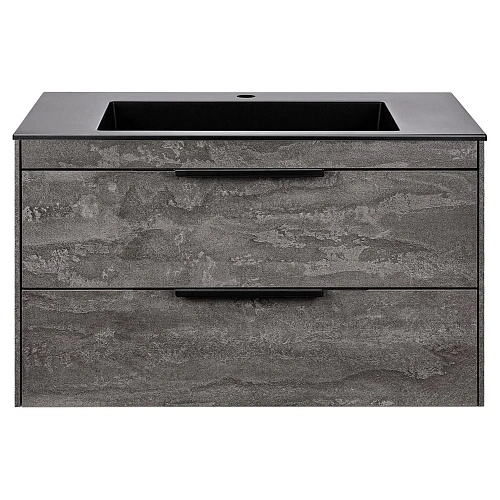 Тумба под раковину Vincea Chiara 2D 800 подвесная, 2 выкатных ящика soft-close, G.Stone VMC-2C2800GS Тумба под раковину Vincea Chiara 2D 800 подвесная, 2 выкатных ящика soft-close, G.Stone VMC-2C2800GS