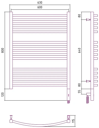 Полотенцесушитель электрический Сунержа Аркус 3.0 800х600 МЭМ правый 03-5705-8060 Золото Полотенцесушитель электрический Сунержа Аркус 3.0 800х600 МЭМ правый 03-5705-8060 Золото