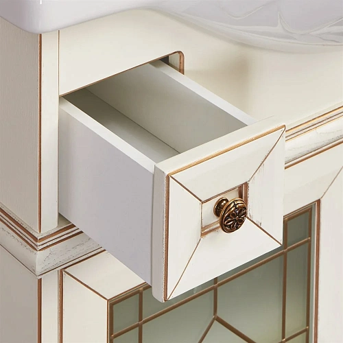 Тумба под раковину Aquaton Беатриче 85 слоновая кость с патиной 1A191701BEM60 Тумба под раковину Aquaton Беатриче 85 слоновая кость с патиной 1A191701BEM60