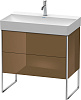 Картинка анонса товара «тумба под раковину duravit xsquare xs444306161 напольная 78 см коричнево-оливковый глянцевый»
