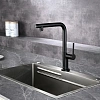 Смеситель для кухни AQUAme Cucina AQM9903MB с выдвижным изливом, с подключением к фильтру с питьевой водой, черный матовый Смеситель для кухни AQUAme Cucina AQM9903MB с выдвижным изливом, с подключением к фильтру с питьевой водой, черный матовый