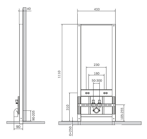 Инсталляция для биде AM.PM I032701 Инсталляция для биде AM.PM I032701
