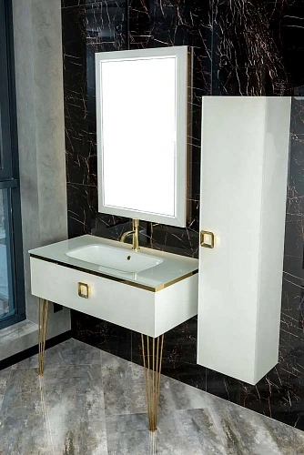 Тумба под раковину Boheme Lucido 80 см Жемчужный белый 770-080-W Тумба под раковину Boheme Lucido 80 см Жемчужный белый 770-080-W