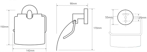 Держатель туалетной бумаги Bemeta OMEGA 104212012 Держатель туалетной бумаги Bemeta OMEGA 104212012