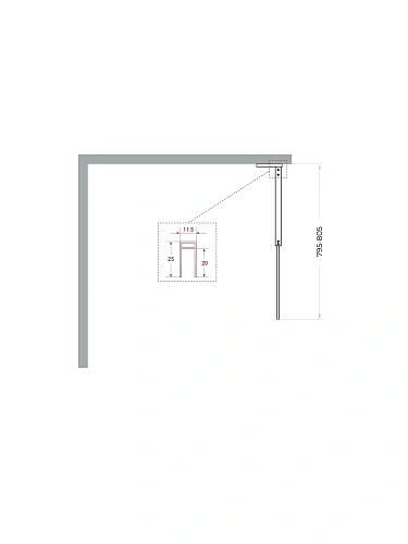 Душевая перегородка BelBagno UNO-L-1-TB-80-GR-Cr 80 см, профиль хром, стекло тонированное графит Душевая перегородка BelBagno UNO-L-1-TB-80-GR-Cr 80 см, профиль хром, стекло тонированное графит