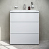 Тумба с раковиной AM.PM Gem S M91-FSX0752-WC0752WG напольная, 75 см, 3 ящика, белый глянец Тумба с раковиной AM.PM Gem S M91-FSX0752-WC0752WG напольная, 75 см, 3 ящика, белый глянец
