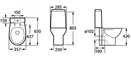 Бачок для унитаза Roca Victoria Nord 341ND0000 Бачок для унитаза Roca Victoria Nord 341ND0000