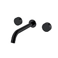 Детальная картинка товара «смеситель для раковины boheme stick 152-2-b встравиваемый diamond на 3 отверстия black»