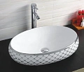 Раковина CeramaLux NC262 накладная, белый/серый Раковина CeramaLux NC262 накладная, белый/серый