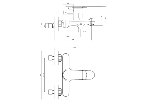 Смеситель для ванны Aquatek НИКА AQ1840CR хром Смеситель для ванны Aquatek НИКА AQ1840CR хром