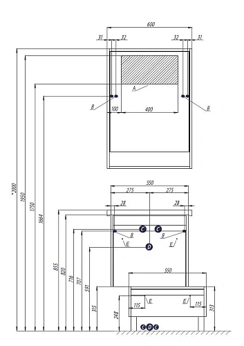 Тумба под раковину Aquaton Капри 80 белый глянец 1A230201KP010 Тумба под раковину Aquaton Капри 80 белый глянец 1A230201KP010