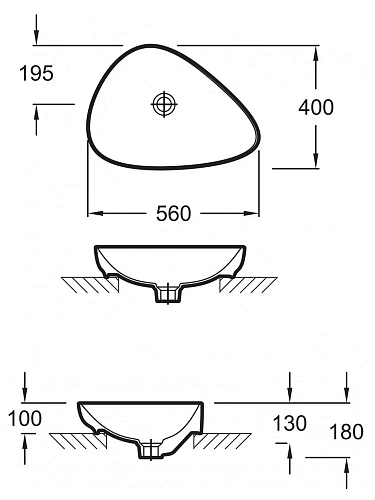Раковина Jacob Delafon Nouvelle Vague 56 см EVI002-MK4 Раковина Jacob Delafon Nouvelle Vague 56 см EVI002-MK4