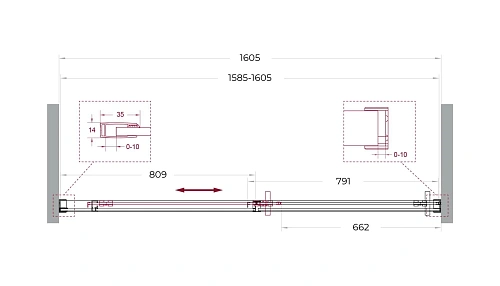 Душевая дверь BelBagno SOFT_CLOSE-1-BF-1-160-C-GM 160 см, профиль оружейная сталь, стекло прозрачное Душевая дверь BelBagno SOFT_CLOSE-1-BF-1-160-C-GM 160 см, профиль оружейная сталь, стекло прозрачное