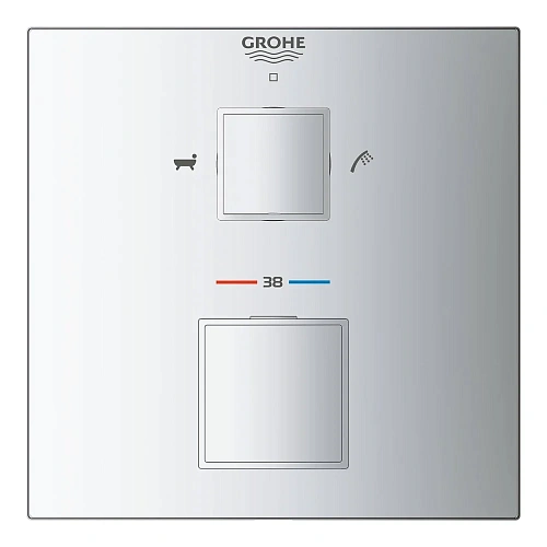 Смеситель для душа GROHE Grohtherm Cube (24155000) на 2 положения, хром Смеситель для душа GROHE Grohtherm Cube (24155000) на 2 положения, хром
