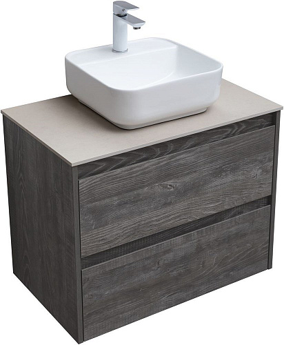 Тумба под раковину Aquanet Nova Lite 75 дуб серый (2 ящика) 00287890 Тумба под раковину Aquanet Nova Lite 75 дуб серый (2 ящика) 00287890