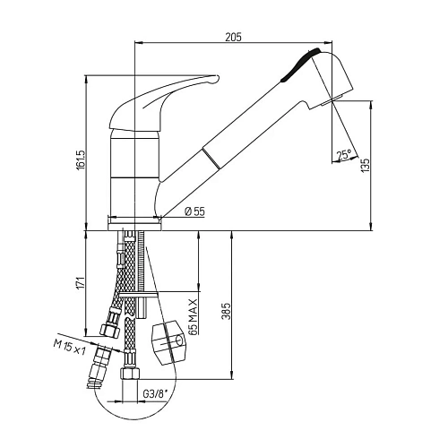 Смеситель для раковины Paini F1 F1CR211LL2SSSRKM с донным клапаном Смеситель для раковины Paini F1 F1CR211LL2SSSRKM с донным клапаном