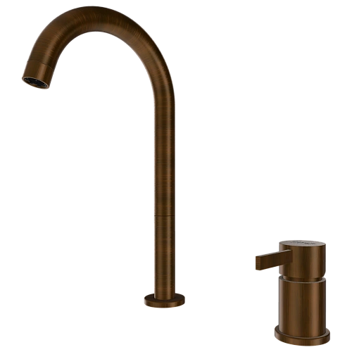 Смеситель для раковины Remer Metrica MC57LBR, бронза масляная Смеситель для раковины Remer Metrica MC57LBR, бронза масляная