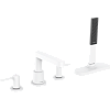 Картинка анонса товара «смеситель на борт ванны hansgrohe finoris на борт ванны, на 4 отверстия, с sbox 76444700, матовый бе»