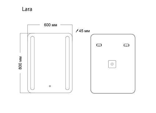 Зеркало GROSSMAN LARA (600x800x45) LED с сенсорным выключателем и гравировкой 136080 Зеркало GROSSMAN LARA (600x800x45) LED с сенсорным выключателем и гравировкой 136080