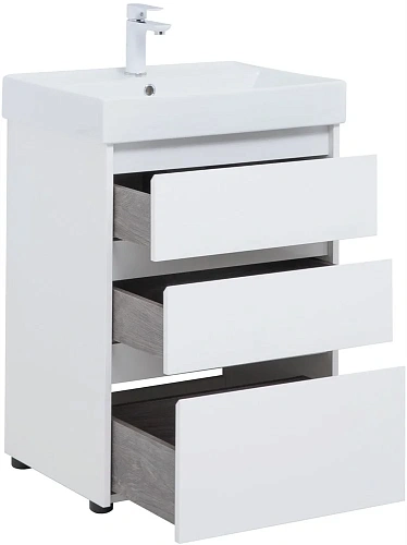 Тумба под раковину Aquanet Nova Lite 60 белый глянец (3 ящика) 00302469 Тумба под раковину Aquanet Nova Lite 60 белый глянец (3 ящика) 00302469