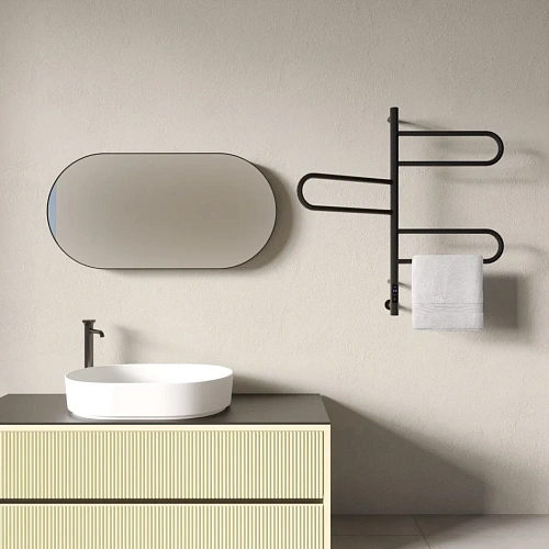 Полотенцесушитель электрический Vincea VTD-1R2CBE 44х80, черный, таймер Полотенцесушитель электрический Vincea VTD-1R2CBE 44х80, черный, таймер