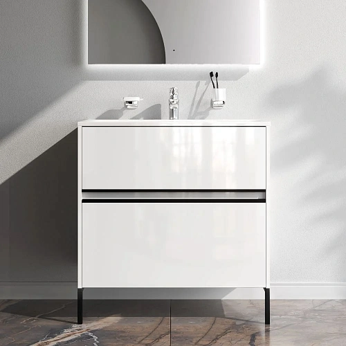 Тумба под раковину AM.PM Sense M7BFUX0802WG универсальная, 80 см, белый Тумба под раковину AM.PM Sense M7BFUX0802WG универсальная, 80 см, белый