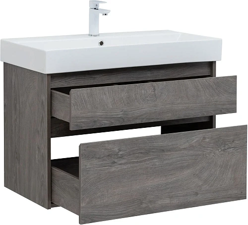 Тумба под раковину Aquanet Nova Lite 85 дуб рошелье, 2 ящика 00249937 Тумба под раковину Aquanet Nova Lite 85 дуб рошелье, 2 ящика 00249937