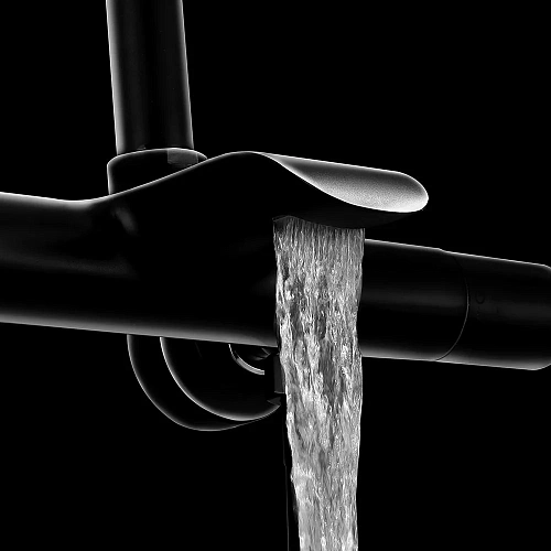 Душевая система Vincea Esse VSFS-1E1TMB термостатическая, черный Душевая система Vincea Esse VSFS-1E1TMB термостатическая, черный