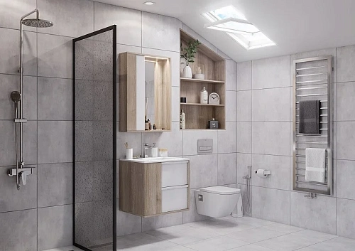 Зеркальный шкаф Aquaton Бостон 60 дуб эврика 1A240202BN010 Зеркальный шкаф Aquaton Бостон 60 дуб эврика 1A240202BN010