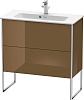 Картинка анонса товара «тумба под раковину duravit xsquare xs445506161 напольная 81 см коричнево-оливковый глянцевый»