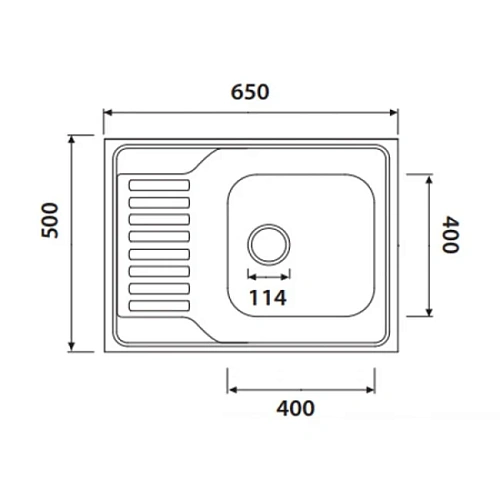 Кухонная мойка Kaiser KSS-6550R ПРАВАЯ Кухонная мойка Kaiser KSS-6550R ПРАВАЯ
