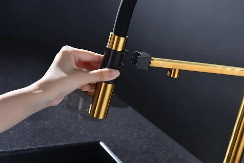 Смеситель для кухни Paulmark Magneto One брашированное золото Ma213188-BG Смеситель для кухни Paulmark Magneto One брашированное золото Ma213188-BG