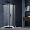 Картинка анонса товара «душевой уголок alpha vsq-3al900clb, 900x900, черный, стекло прозрачное»