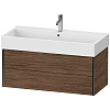 Картинка анонса товара «тумба под раковину duravit xviu xv43370b221 подвесная 98 см орех/черный»